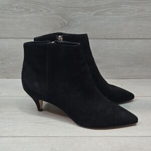 Sam Edelman Women Kinzey Black Suede Ankle Boots Shoes Sz 8.5M